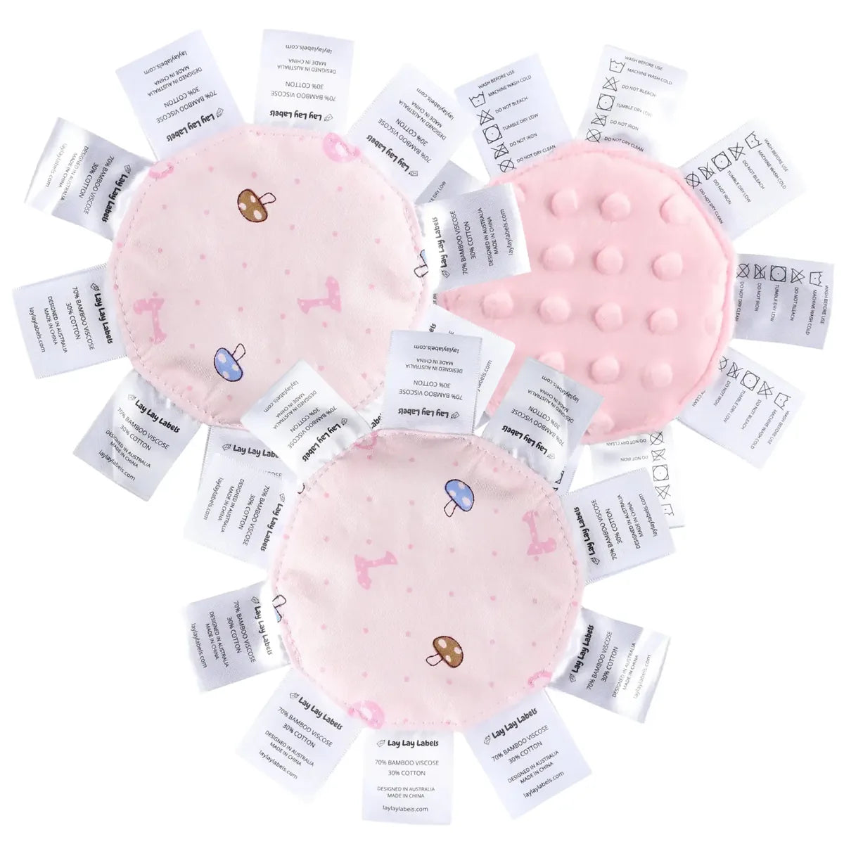 Lay Lay Minis – 3 Pack, Pink, silk labels