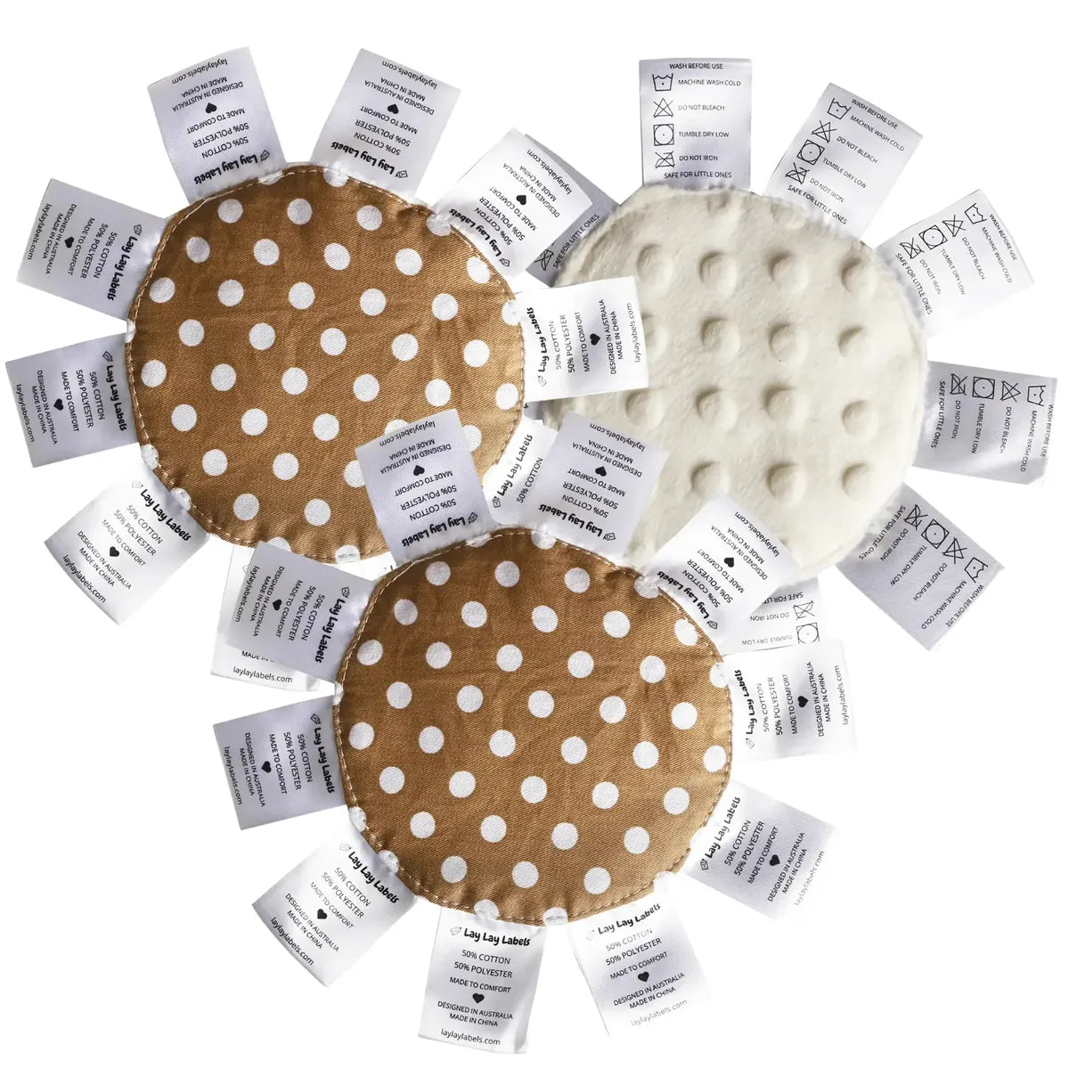 Lay Lay Minis – 3 Pack, Polka Dot, silk labels