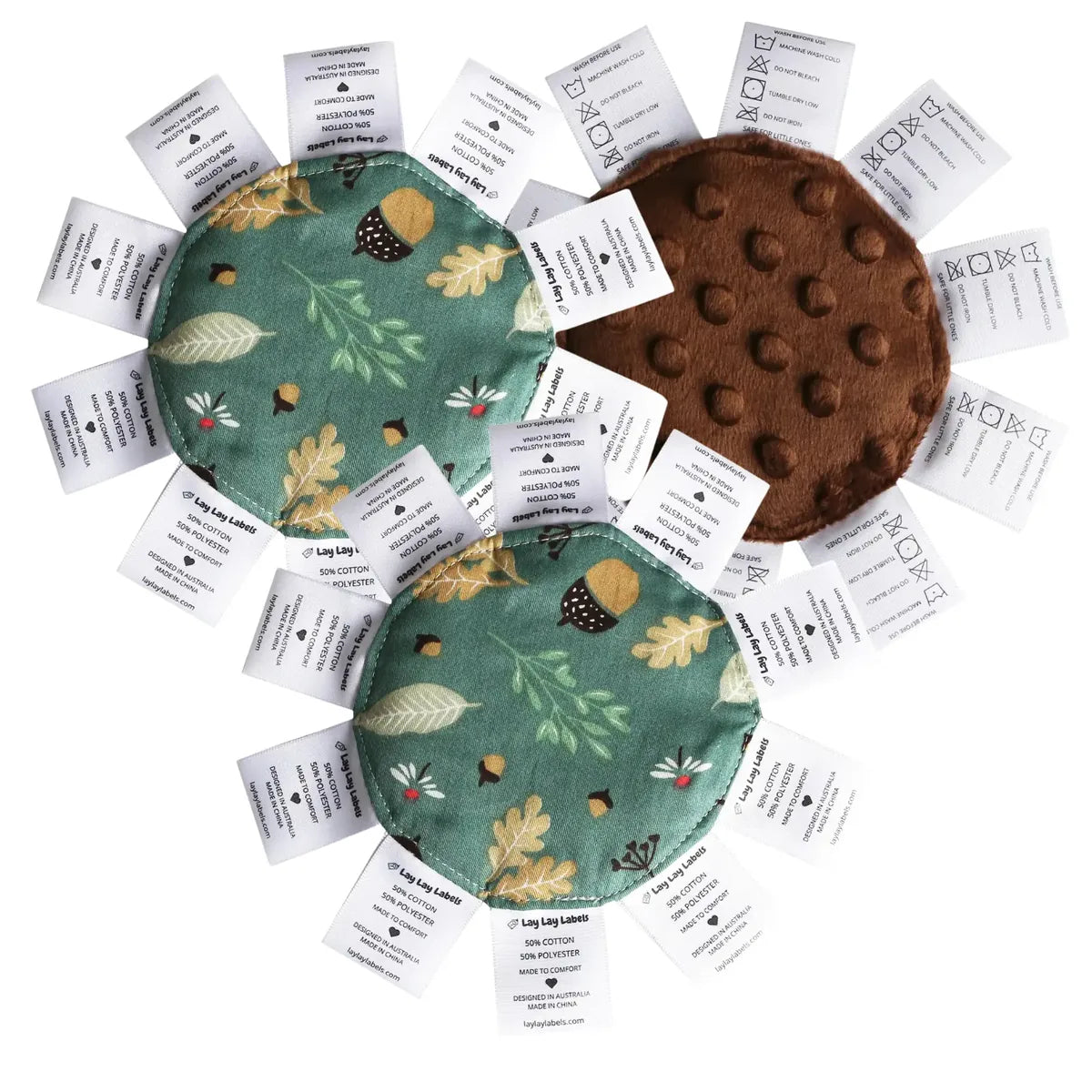 Lay Lay Minis – 3 Pack, Woodland, woven labels